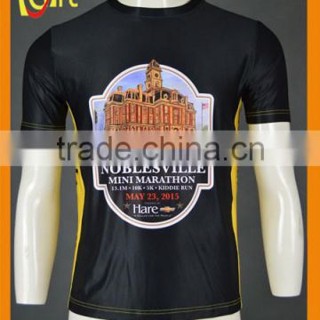 2015 Hot sale Newest design Men custom custom technical running shirts