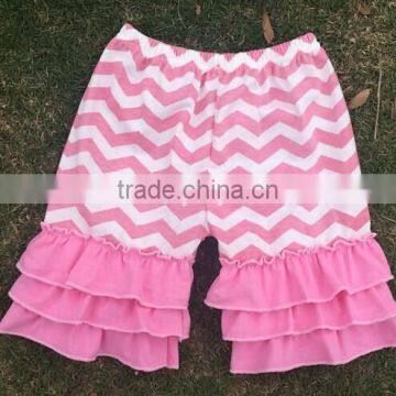 Wholesale Baby Double Ruffled Shorts Boutique Solid Color Children Cotton Ruffle Shorts Multicolor Optional