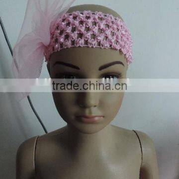 Baby Girl Reseau Hairband Bowknot Chiffon Lace Kids Adjustable Elastic Headband Wholesale photo-3