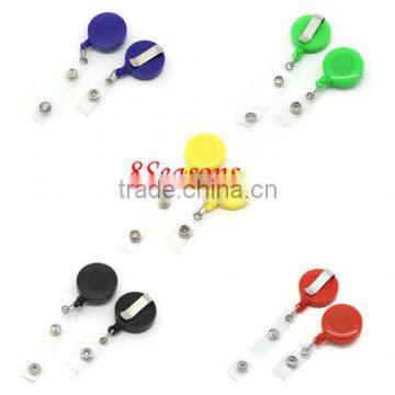 Mixed Plastic Buckle Security ID Card Badge Holder Reels 8cm