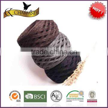 High spun linen fiber yarn for weaving