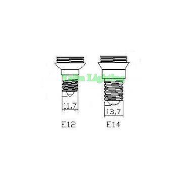 E12 LED Candelabra Bulb, E14 LED Candle Light, 3W SMD Interior Lamp, 360 Degree Decorative for Chandelier Lighting photo-2