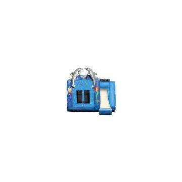 Inflatable Dolphin Bounce House and Slide Combo