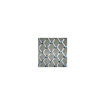Aluminum Industrial Chain Link Wire Mesh Vinyl Coated With Diamond Hole