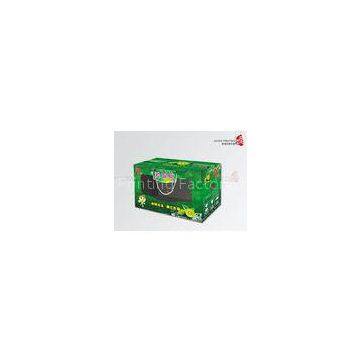 Green Fruit Packaging Corrugated Cardboard Boxes Lamination With PP Rope