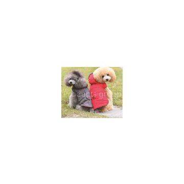 Personalized Dog Clothes Red Color For Cool Weather And Winter Dog Coats
