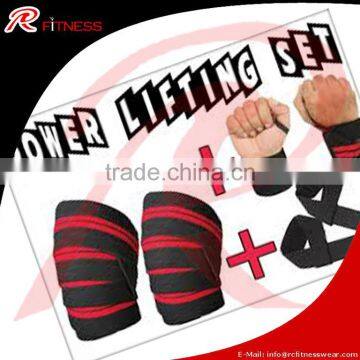 HEAVY DUTY KNEE WRIST WRAPS POWERLIFTING/BODYBUILDING GY/weight lifting Knee Wrap// RC- Fitness Power Lifting Knee Wraps - Pair