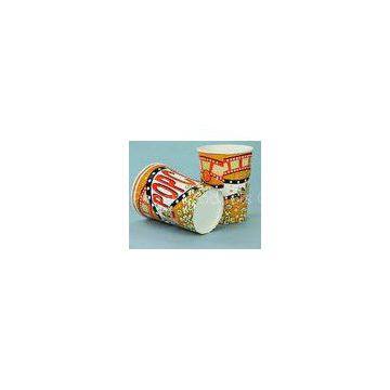 Eco-friendly 32oz Paper Popcorn Buckets / Popcorn Cups with Offset or Flexo Printing