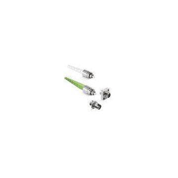 Screw Type Fiber Optic Fc Connector , Green Boot Optical Cable Connector Metal Housing