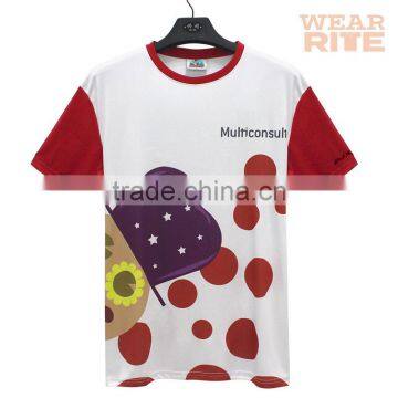 wholesale sublimation printing round neck custom t-shirt