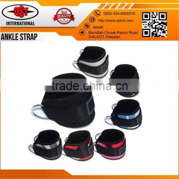 Padded Multi Gym Strap ANKLE Cuff D-RING STRAPS