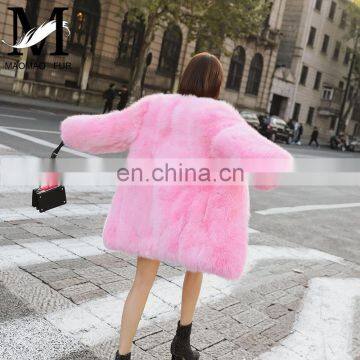 2016 OEM Custom Made Real Fox Fur Coat / Cheap Winter Long Fur Coat