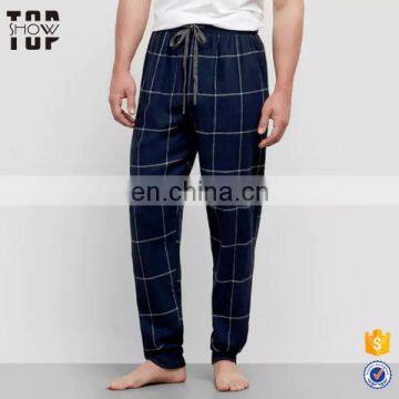 China factory plaid pajama pants men flannel lounge men's pajamas