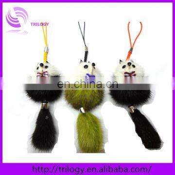 custom rabbit fur key chain for promotional gift