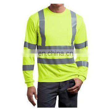 bright green safety workwear t-shirt HI-VIS t-shirt with reflective tape