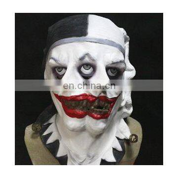 Double-faced Jester with Ringing Bells Latex Jester Newly Scary Clown Mask