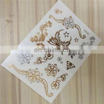 2015 wholesale flash tattoo metallic temporary tattoo new design crazy sale