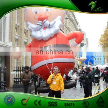 Commercial 20ft Giant Inflatable Parade Santa , Outdoor Advertising Inflatable Helium Santa Clause