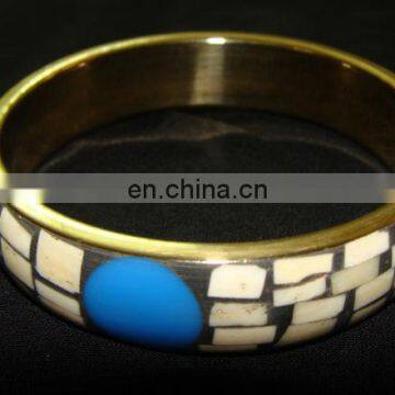 2013 Latest Trendy Summer Blue Bone/horn bangles