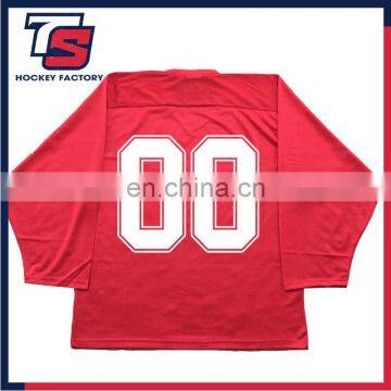 Wholesale red ice Practice Hockey Jerseys with high quality