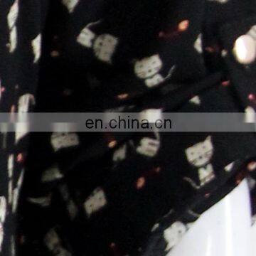 2017 Fashion Design Short Front Long Back Top Kitty Shirt Blouse, Printed Shirts for Women Blouses photo-4