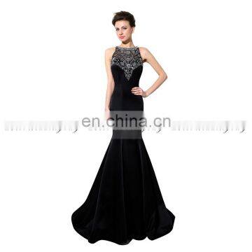 2017 Fancy Design AJ039 Mermaid Sequins Beads Bling Bling Black Formal Gowns Evening Dresses