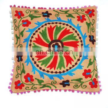 Hot Summer Sale_Indian Uzbek Suzani Hand Embroiery Cushion Cover_home Decor Indian Pillow Cases_online Wholesale Shop