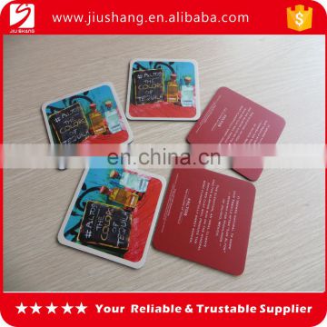 Customized printed cardboard paper cork drink coaster for promotions