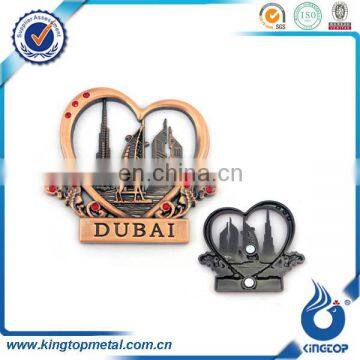 Top Selling Dubai Building Style Heart Shaped Fridge Magnet