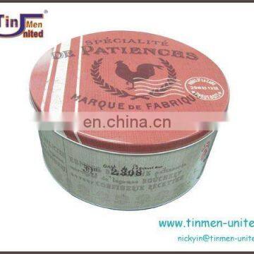 Wholesale christmas round cake tin box