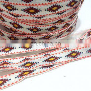 Fashion Sublimation printed 5/8" foldover elastic