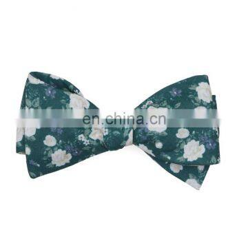 100% linen flowers printed custom bow tie