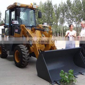 china weifang map, CE 1.2 Ton wheel loader plat fork and four in one bucfket