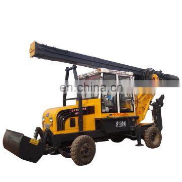 wheel type rotary drilling rig for pilling construction and water well