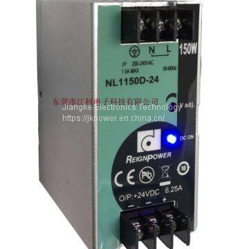 REIGNPOWER NL1150D-24/150W24V6.25A SWITHING POWER SUPPLY DIN RAIL