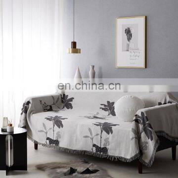 RAWHOUSE China Wholesale Throw Blanket Yarn Dyed Leopard Double Side Woven Throws Tassels Cover Sofa Home Decor photo-2