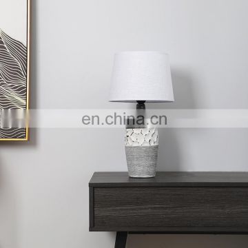 Japan simple modern custom cheap vintage white bedside table lamps ceramic for hotel bedside