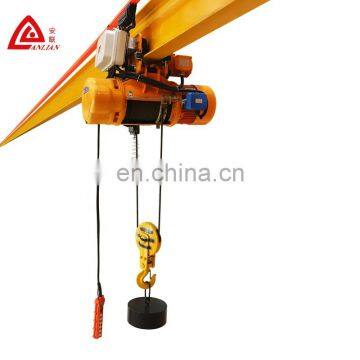 Workshop using double speed electric wire rope hoist with stainless steel