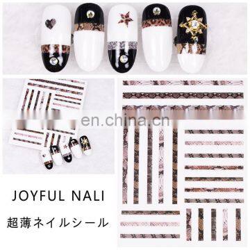 JOYFUL 527-532 autumn and winter New 3d decals Snake pattern nail stickers