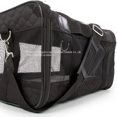 Oxford Fabric Mesh Breathable Airline Approved Small Animal Cages Transport Bag Dog Cats Travel Handbag Pet Carriers photo-4