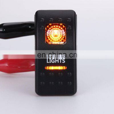 1 Pcs 12V 20A Car Boat 5-Pin Rocker Switch Orange LED SPST ON-OFF Light Bar Waterproof photo-2