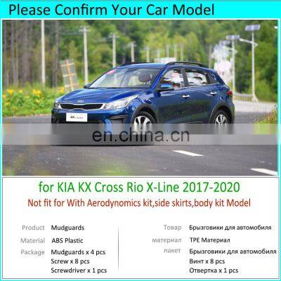 for KIA KX Cross Rio X-Line 2017 2018 2019 2020 4PCS Wheel Mudguards Mudflaps Fender Mud Flaps Splash Mud Guards Car Accessories photo-2