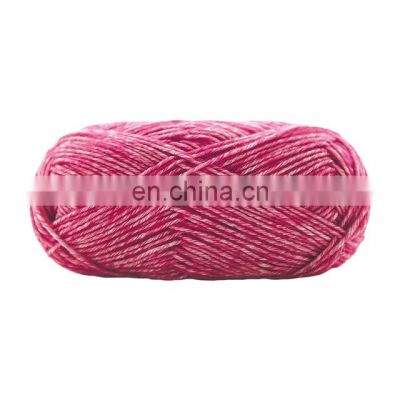 Colorful polyester wool space dyed fancy hand knitting yarn for crochet sweater and hat