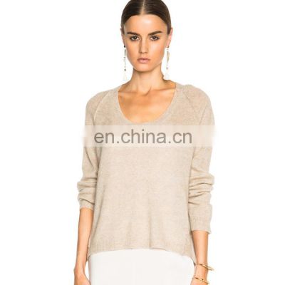 Women Fashion Round Neck Cashmere Light Knitted Jumper