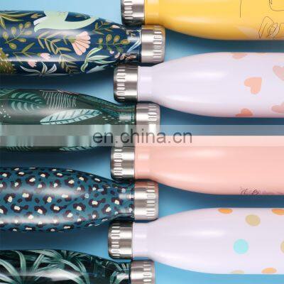 Gint Water Transfer Finishing Stainless Steel Drink Bottle Low MOQ Popular Cola Shape Customized Color Water Juice Coffee Bottle photo-5