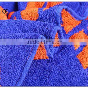 Large Size Blue Jacquard Pure Cotton Terry Bath Towel photo-5