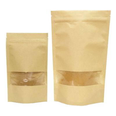 China standing pouch kraft paper coffee scrub packaging with zipper