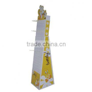 Easy assembled advertising cardboard headphone hook display racks