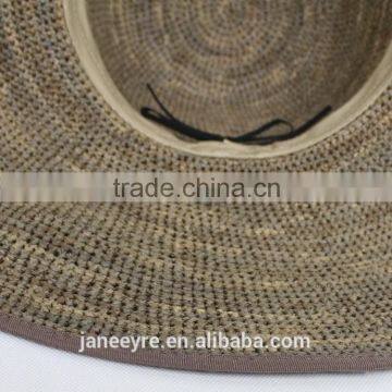 New Design Custom Adjust Raffia Straw Crochet Hat Wholesale photo-5