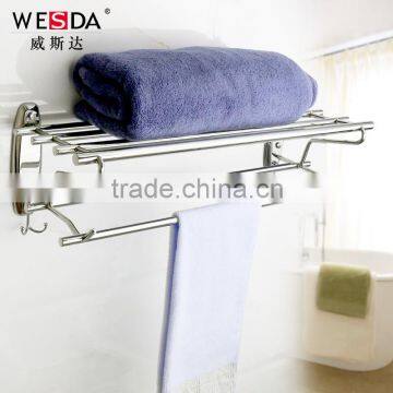 Wesda Bathroom Hardware Set Metal Bathroom Hotel Towel Shelf A081 photo-2